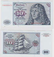T147539 Banknote 10 DM Deutsche Mark Ro. 270a Schein 2.Jan. 1970 KN CD 8194317 A - 10 Deutsche Mark