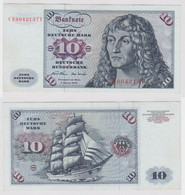 T147547 Banknote 10 DM Deutsche Mark Ro. 270a Schein 2.Jan. 1970 KN CB 0042137 T - 10 Deutsche Mark