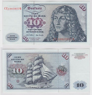 T147558 Banknote 10 DM Deutsche Mark Ro. 270b Schein 2.Jan. 1970 KN CE 1063957 Q - 10 Deutsche Mark