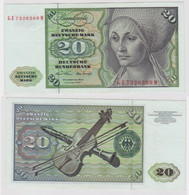 T148008 Banknote 20 DM Deutsche Mark Ro. 271b Schein 2.Jan. 1970 KN GE 7326399 M - 20 Deutsche Mark