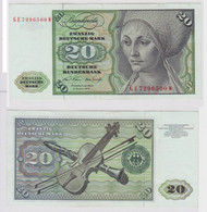 T148104 Banknote 20 DM Deutsche Mark Ro. 271b Schein 2.Jan. 1970 KN GE 7296500 W - 20 DM