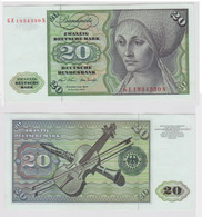 T148270 Banknote 20 DM Deutsche Mark Ro. 271b Schein 2.Jan. 1970 KN GE 1834330 N - 20 Deutsche Mark