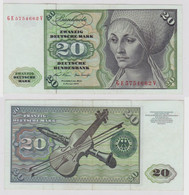 T148446 Banknote 20 DM Deutsche Mark Ro. 271b Schein 2.Jan. 1970 KN GE 5754662 V - 20 Deutsche Mark