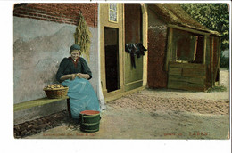 CPA-Carte Postale-Pays Bas Laren  Photographie D'une Dame Pelant Des Pommes De Terre  VM27385b - Laren (NH)