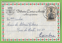 História Postal - Filatelia - Aerograma - Aérogramme - Stamps - Timbres - Philately Lourenço Marques Moçambique Portugal - Gebraucht