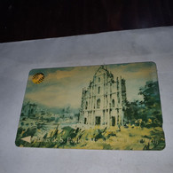 Macau-(9macb000048)-ruinas De S.paulo Macau-(mop50)-(1)-used Card+1cards Prepiad Free - Macao