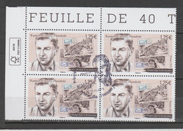 ANDORRA C. FRANCÉS BLOQUE DE 4 SELLOS CON MATASELLOS PRIMER DÍA (C.Nº 775) - Used Stamps