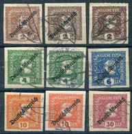 AUSTRIA 1919 Deutschösterreich Newspaper Stamps With Shades Used. Michel/ANK 247-51 - Used Stamps