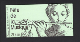 CARNET PRIVE MARIANNE DE BRIAT FETE DE LA MUSIQUE 1993 - Autres & Non Classés