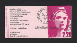 CARNET PRIVE MARIANNE BRIAT PHILOFFSET DIFFUSION BUREAU MILITAIRE MARSEILLE A TOULON - Otros & Sin Clasificación