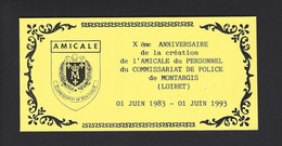 CARNET PRIVE MARIANNE DE BRIAT COMMISSARIAT DE POLICE MONTARGIS - Andere & Zonder Classificatie