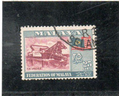 MALAISIE   Malaya   1957-61  Y.T. N° 80 à 83  Incomplet  Oblitéré - Fédération De Malaya