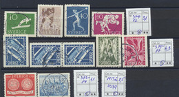 4377 Sweden Sverige Schweden 1953 Uncomplete Year Set On Used Stamps - Other & Unclassified