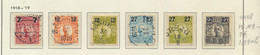 4408 Sweden Sverige Schweden 1918 - 1919 Used Stamp Set Mi 109 - 114 - Other & Unclassified