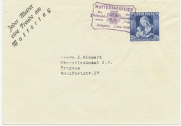 ÖSTERREICH SONDERSTEMPEL 1936 „MUTTERTAGSFEIER Bregenz, 5.Mai 1936“ Auf FDC - Franking Machines (EMA)