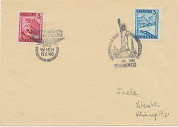 ÖSTERREICH SONDERSTEMPEL 1946 ERÖFFNUNG DER USA-AUSSTELLUNG 15 Jän. 1946 WIEN 10 - Frankeermachines (EMA)