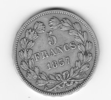 5 Francs Louis Philippe 1837 W TTB - 5 Francs
