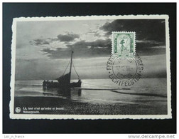 Carte Maximum, Maximum Card, Bateau Voilier Sailing Ship Timbre Anti-tuberculose 1956 Belgique Belgium - 1951-1960