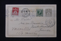 DANEMARK - Entier Postal + Compléments De Copenhague Pour La France En 1908 - L 89008 - Postwaardestukken