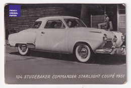 Petite Photo / Image 1950/60s 4,5 X 7 Cm - Voiture Automobile Studebaker Commander Starlight Coupé 1951 A44-7 - Andere & Zonder Classificatie