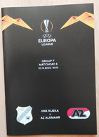 FOOTBALL MATCH PROGRAM HNK RIJEKA (Croatia) Vs AZ ALKMAR (Netherlands) UEFA EUROPA LEAGUE Group F, 10.12.2020 - Livres