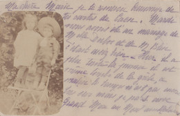 Mont-Saint-Aignan 76 - Carte-photo - Enfants - Le Mont Aux Malades - Adressée à Hennequeville - Mont Saint Aignan