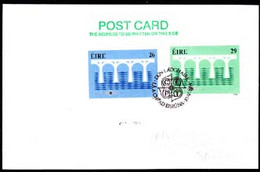 IRELAND (1984) Stylised Bridge. First Day Postcard With Thematic Cancel. Scott Nos 592-3, Yvert Nos 541-2. - Cartes-maximum