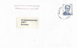 Belgium 2000 BSD C FBA 4090 'ERMASSIGTE GEBUHR POSTE MILITAIRE BELGE' King Albert Plaatnummer 1 Cover - Army