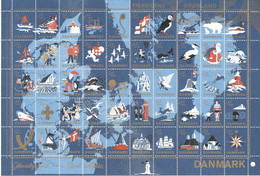 Denmark; Christmas Seals. Full Sheet 1959   MNH** - Feuilles Complètes Et Multiples