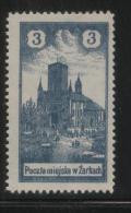 POLAND 1918 ZARKI LOCAL PROVISIONALS 1ST SERIES IMPERF 3H GREY-BLUE PERF FORGERY NG - Neufs