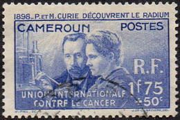 Pierre Et Marie Curie Détail De La Série Obl. Cameroun N° 159 - Recherche Sur Le Cancer - 1938 Pierre Et Marie Curie