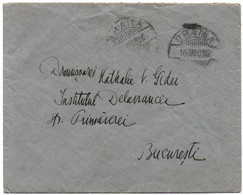 Romania 1909, Small Envelope Sent With Carol Stamp Engraved 15 Bani (damaged) - Briefe U. Dokumente