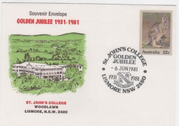 Australia PM 767 1981 St John's College Golden Jubilee,souvenir Cover Dated 6 June 1981 - Postmark Collection