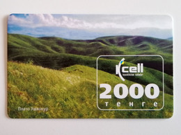 KAZAKHSTAN.. PHONECARD.. KCELL..2000 TENGE.. PLATEAU USCHKONYR - Mountains