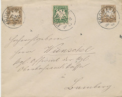 BAYERN GANZSACHEN 1895 Wappen 3 Pf Braun Kab.-Privat-GU 153x124 Mm K1 "KRONACH" - Postal  Stationery