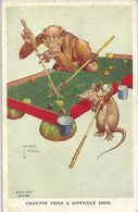 CPA Illustrateur Lawson Wood Gran'POP Tries A Difficult Shot Jeux Jouet Billard - Wood, Lawson