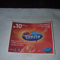 Bolivia-pre Pago-intel-(36)-(bs.10)-(7606418-7193579)-used Card+1card Prepiad Free - Bolivie