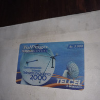 Bolivia-(Holograms-telpago)-(51)-(bs.5.000)-(05/01345883)-used Card+1card Prepiad Free - Bolivie