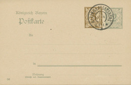 BAYERN "ALLING B. REGENSBURG" (SINZING) K1 Auf 3 + 2 Pf AH-GA 1911, ABART - Postal  Stationery
