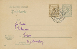 BAYERN "BAYER. GEWERBESCHAU / MÜNCHEN 1" SST Auf 3+2Pf GA-ANTWORT-Postkarte - Postal  Stationery