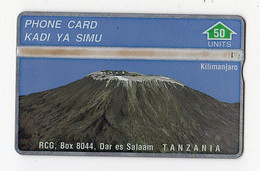 TANZANIE  REF MVCARDS TAN-O-01a 50U MOUNT KILIMANJARO RCG N° 302A Date 1993 - Tanzanie