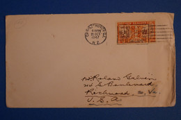 K26 NEW ZEALAND  BELLE LETTRE 1947 CHRISTCHURCH POUR RICHMOND USA + AFFRANCHISSEMENT INTERESSANT - Cartas & Documentos