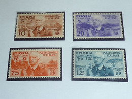 ETIOPIA - POSTE COLONIALI ITALIANE SERIE N°1/2 & 6/7 - NEUF AVEC CHARNIERES - COLONIE ITALIENNE (V) - Ethiopië