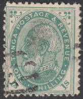 Tonga 1886-92 Used Sc #5a 1sh King George I Perf 12.5 - Tonga (...-1970)