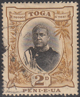 Tonga 1897-1934 Used Sc #41 2p King George II Type I - Tonga (...-1970)