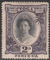 Tonga 1920-35 MH Sc #56a 2p Queen Salote Die II - Tonga (...-1970)