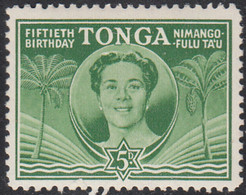 Tonga 1950 MH Sc #92 5p Queen Salote 50th Birthday - Tonga (...-1970)
