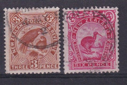 NEW ZEALAND - 1907 - YVERT N°130+131 OBLITERES - COTE = 31 EUR. - - Used Stamps