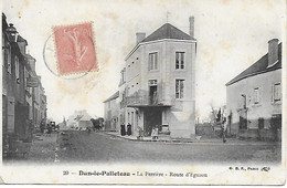 DUN LE PALLETEAU  - Route D'Eguzon - La Perriere Animée - Tixier Horloger - 1905  EDITEUR B.F. PARIS - Dun Le Palestel