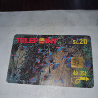 Peru-(per-te-056)-guacamayos-(8)-(s/.20)-(00459621)-used Card+1cars Prepiad,free - Pérou